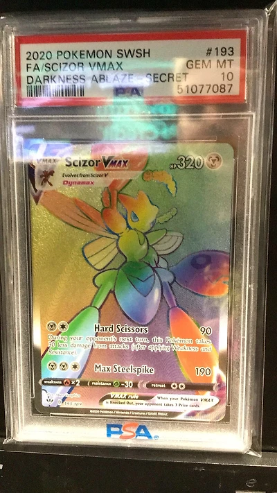 2020 Pokemon Sword & Shield Darkness Ablaze Fa/scizor Vmax PSA