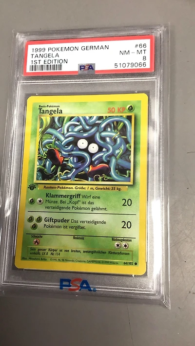 1999 Pokemon German 66 Tangela PSA 8