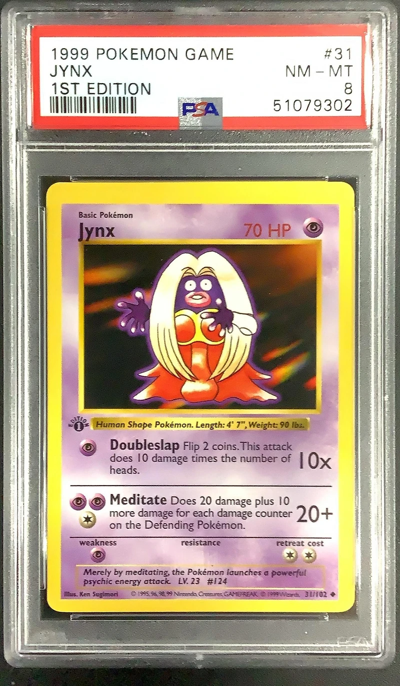 1999 Pokemon Game 31 Jynx 1st Edition PSA