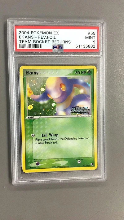 2004 Pokemon Ex Team Rocket Returns 55 Ekans-reverse Foil PSA 9