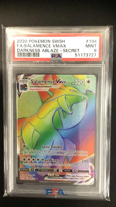 2020 Pokemon Sword & Shield Darkness Ablaze Fa/salamence Vmax PSA