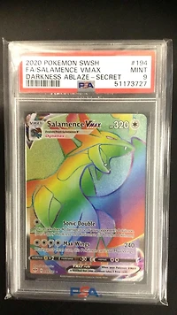 2020 Pokemon Sword & Shield Darkness Ablaze 194 Fa/salamence Vmax PSA 9