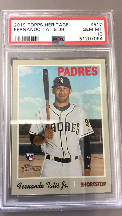 2019 Topps Heritage 517 Fernando Tatis Jr. PSA 10