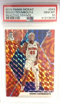 2019 Panini Mosaic 243 Sekou Doumbouya Reactive PSA