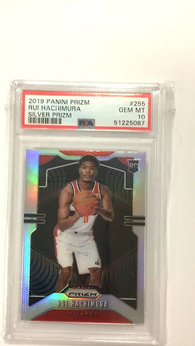 2019 Panini Prizm 255 Rui Hachimura Silver Prizm PSA 10