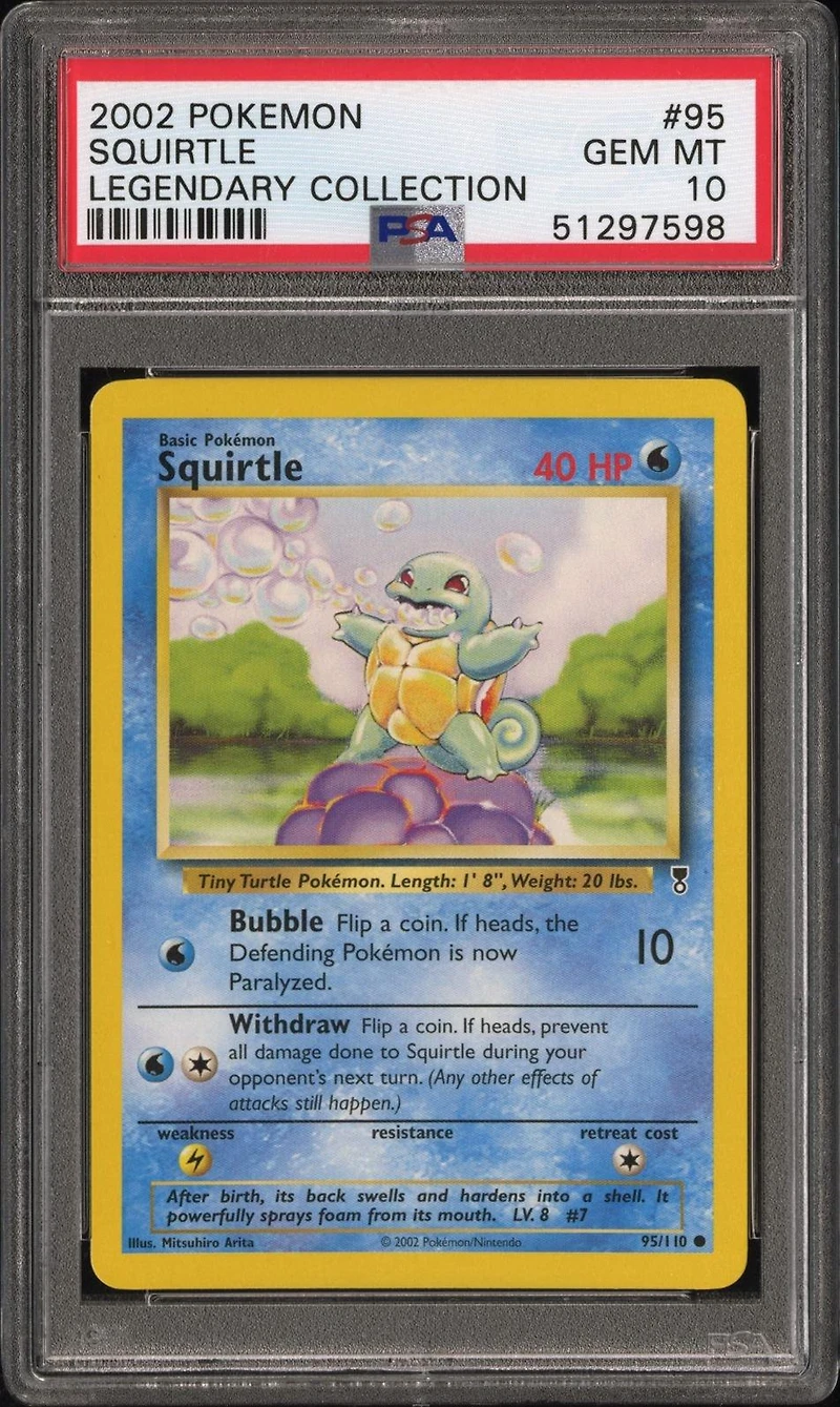 2002 Pokemon Legendary Collection 95 Squirtle PSA