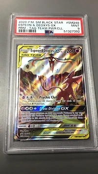 2020 Pokemon Sm Black Star Promo Sm240 Espeon & Deoxys Gx PSA