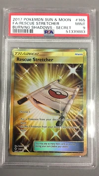 2017 Pokemon Sun & Moon Burning Shadows 165 Full Art/rescue Stretcher Secret PSA 9