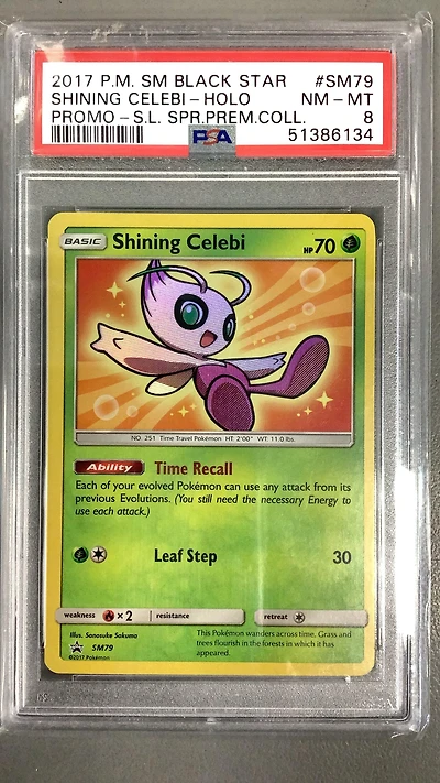 2017 Pokemon Sm Black Star Promo Sm79 Shining Celebi PSA