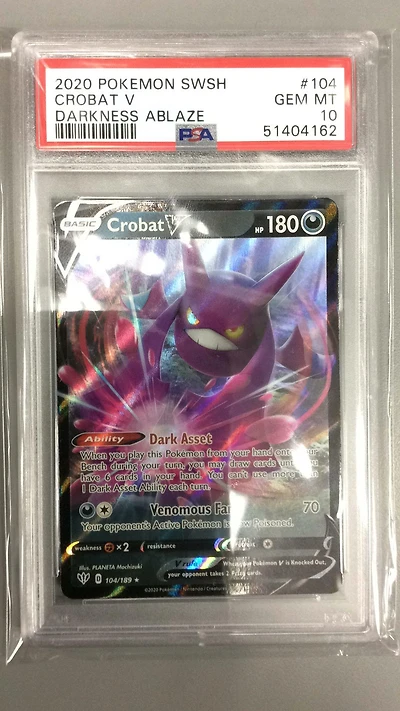 2020 Pokemon Sword & Shield Darkness Ablaze 104 Crobat V PSA