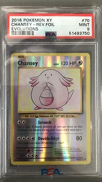 2016 Pokemon Xy Evolutions 70 Chansey-reverse Foil PSA