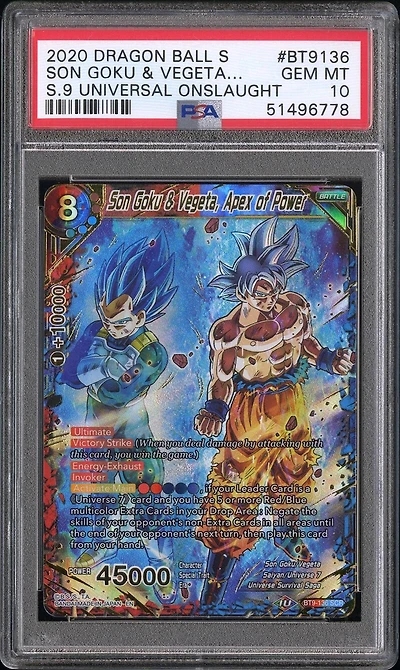 2020 Dragon Ball Super Card Game Series 9 Universal Onslaught Bt9-136 Son Goku & Vegeta