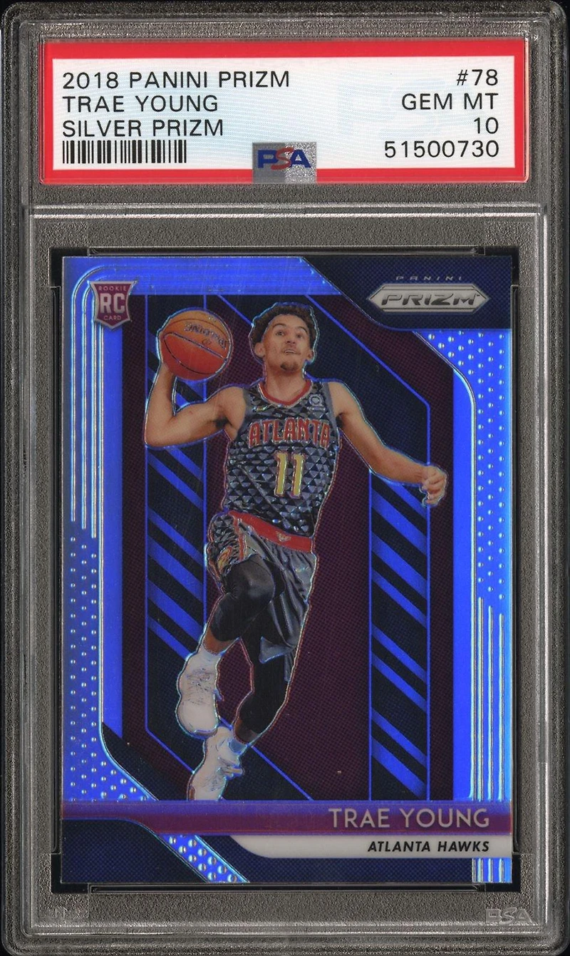 2018 Panini Prizm 78 Trae Young Silver Prizm PSA