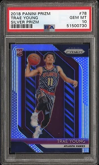 2018 Panini Prizm 78 Trae Young Silver Prizm PSA