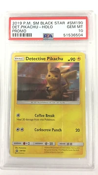 2019 Pokemon Sm Black Star Promo Sm190 Detective Pikachu-holo PSA