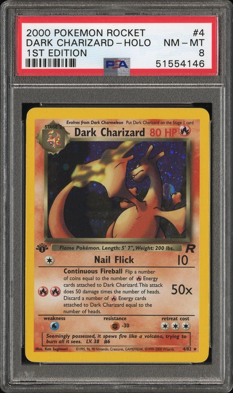 2000 Pokemon Rocket 4 Dark Charizard-holo 1st Edition PSA