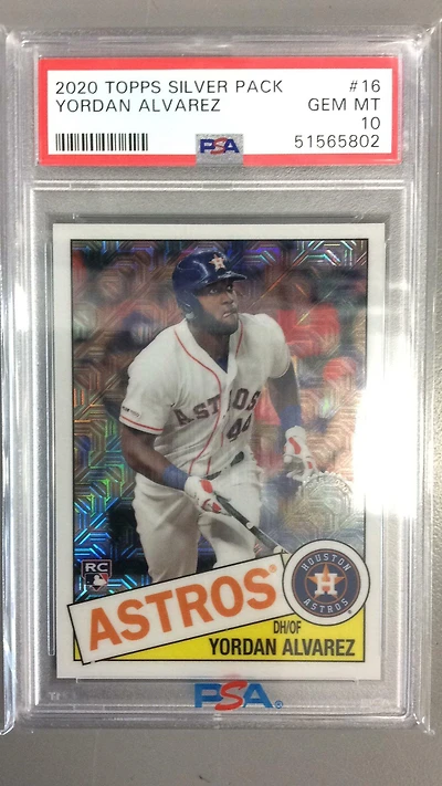 2020 Topps Silver Pack 1985 Chrome Promo 16 Yordan Alvarez PSA 10