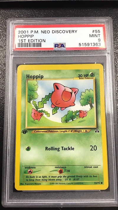 2001 Pokemon Neo Discovery 55 Hoppip PSA 9