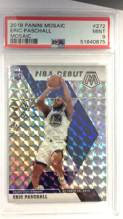 2019 Panini Mosaic Eric Paschall Mosaic PSA 9