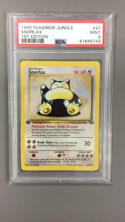 1999 Pokemon Jungle 27 Snorlax PSA