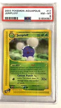 2003 Pokemon Aquapolis 17 Jumpluff PSA 8