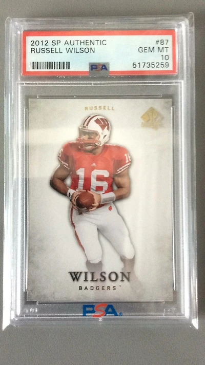 2012 Sp Authentic 87 Russell Wilson PSA 10
