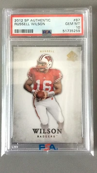2012 Sp Authentic 87 Russell Wilson PSA 10