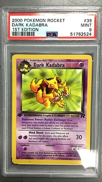 2000 Pokemon Rocket 39 Dark Kadabra 1st Edition PSA