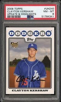 2008 Topps Update & Highlights Uh240 Clayton Kershaw PSA