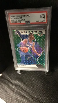 2019 Panini Mosaic 270 Rj Barrett Green Mosaic PSA 9