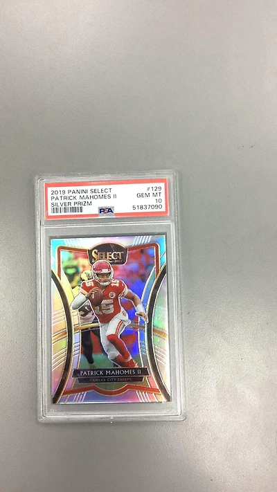 2019 Panini Select 129 Patrick Mahomes Ii Silver Prizm PSA 10