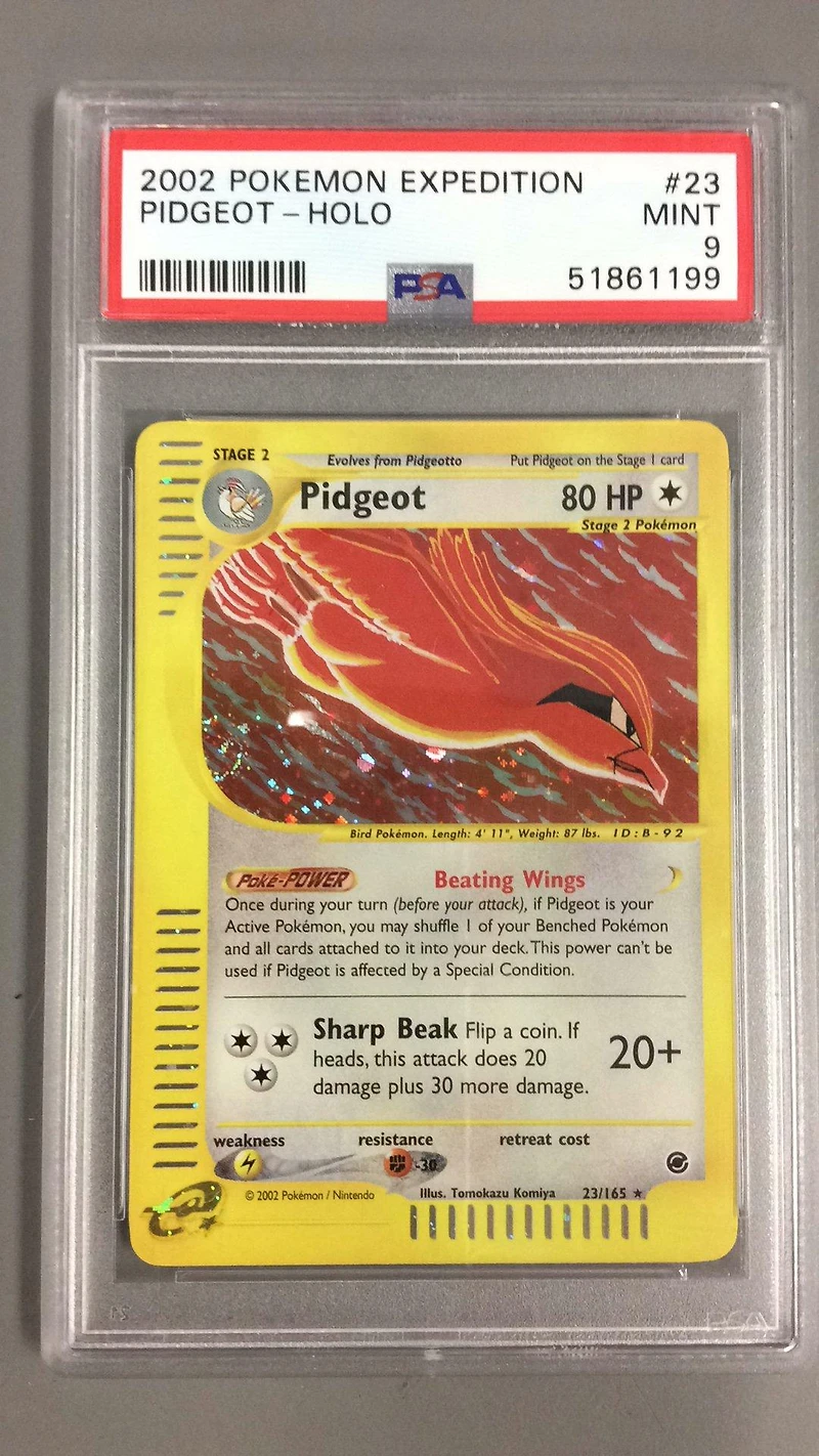 2002 Pokemon Expedition 23 Pidgeot-holo PSA