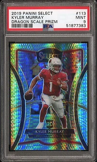 2019 Panini Select 113 Kyler Murray Dragon Scale Prizm PSA 9