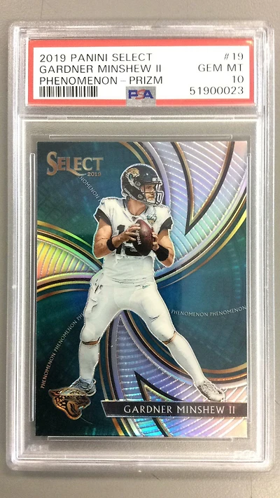 2019 Panini Select Phenomenon 19 Gardner Minshew Ii Prizm PSA 10