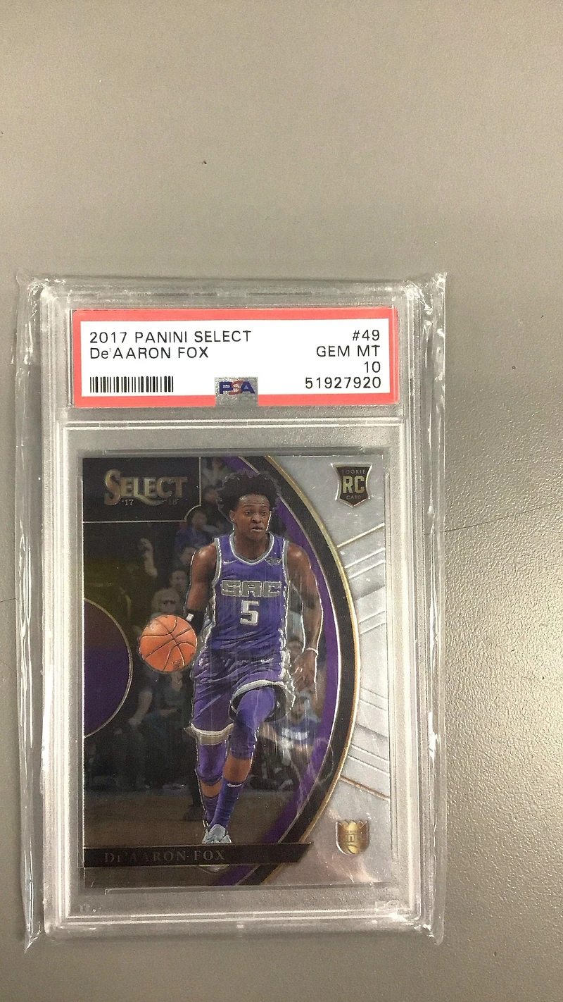 2017 Panini Select 49 De'aaron Fox PSA 10
