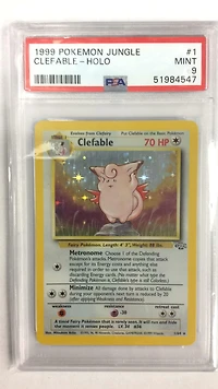 1999 Pokemon Jungle 1 Clefable-holo PSA 9
