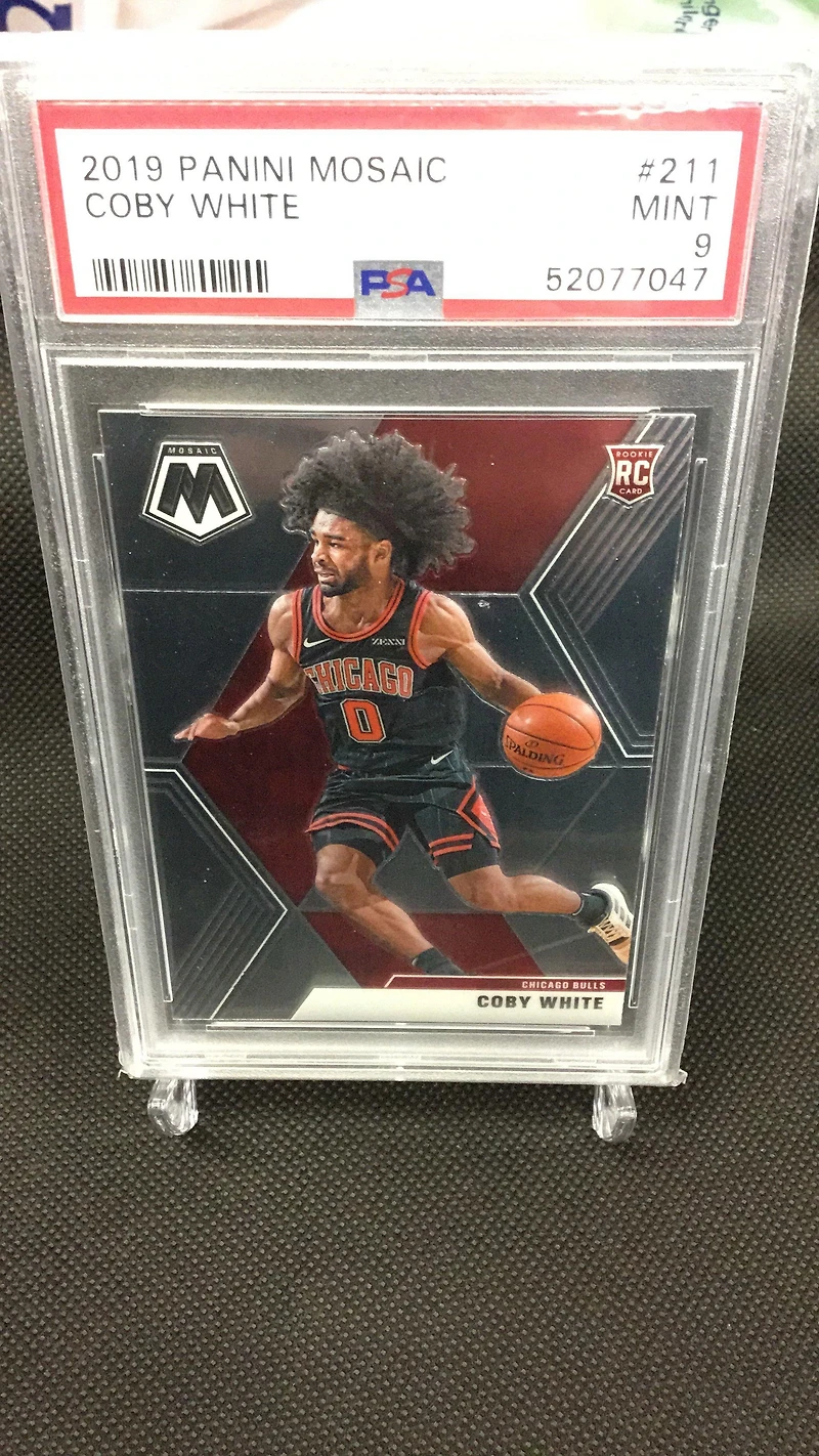 2019 Panini Mosaic 211 Coby White PSA 9