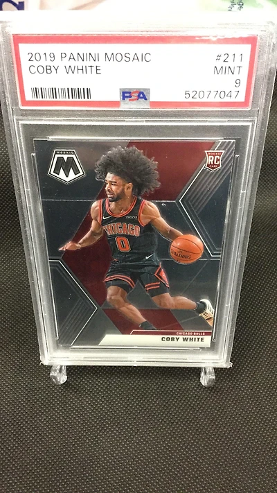 2019 Panini Mosaic 211 Coby White PSA 9