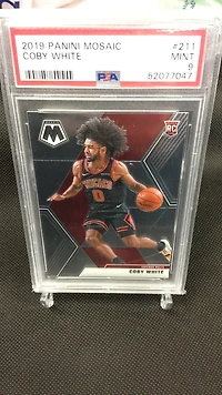 2019 Panini Mosaic 211 Coby White PSA 9