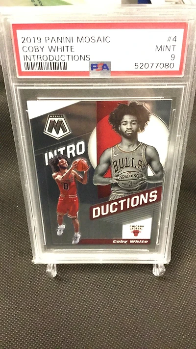 2019 Panini Mosaic Introductions 4 Coby White PSA 9