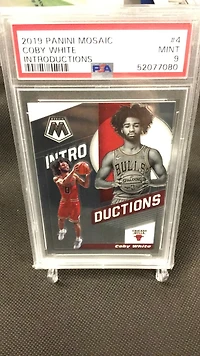 2019 Panini Mosaic Introductions 4 Coby White PSA 9