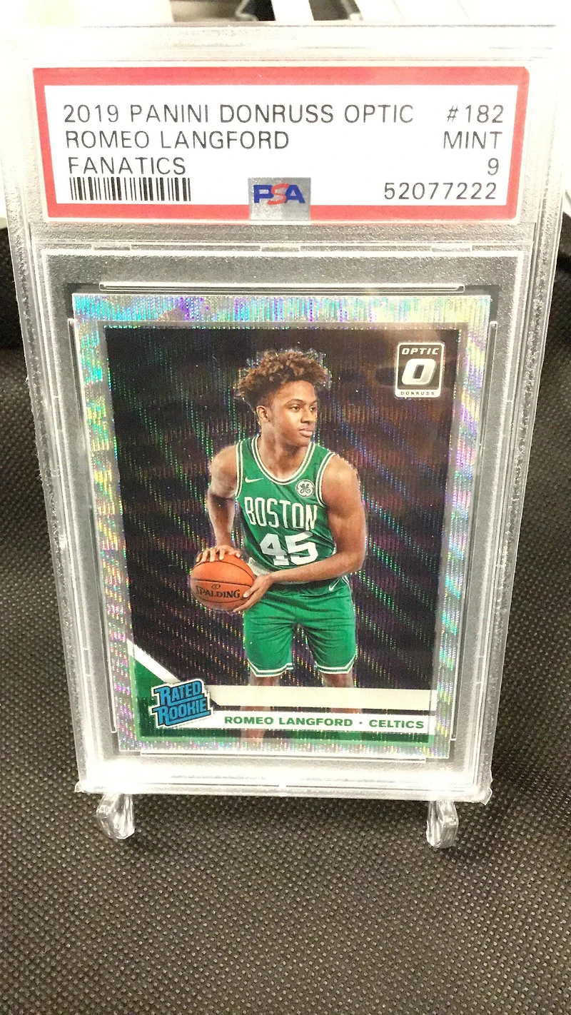2019 Panini Donruss Optic 182 Romeo Langford Fanatics PSA 9