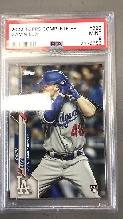 2020 Topps Complete Set 292 Gavin Lux PSA 9
