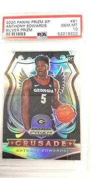 2020 Panini Prizm Draft Picks Anthony Edwards Silver Prizm PSA