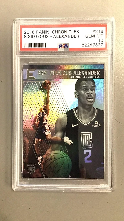 2018 Panini Chronicles 216 Shai Gilgeous-alexander PSA 10