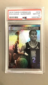 2018 Panini Chronicles 216 Shai Gilgeous-alexander PSA 10