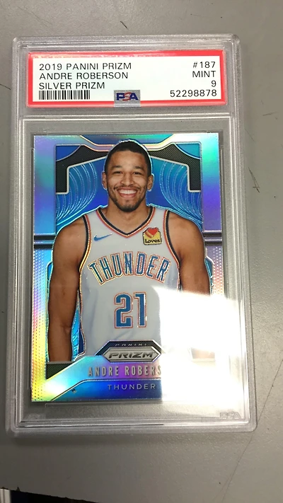 2019 Panini Prizm 187 Andre Roberson Silver Prizm PSA 9