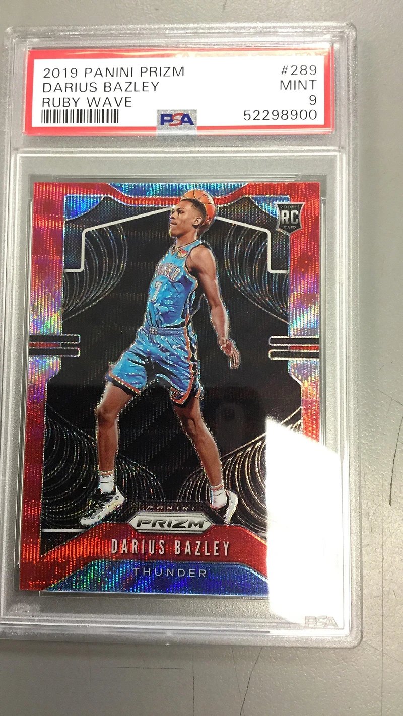 2019 Panini Prizm 289 Darius Bazley Ruby Wave PSA 9