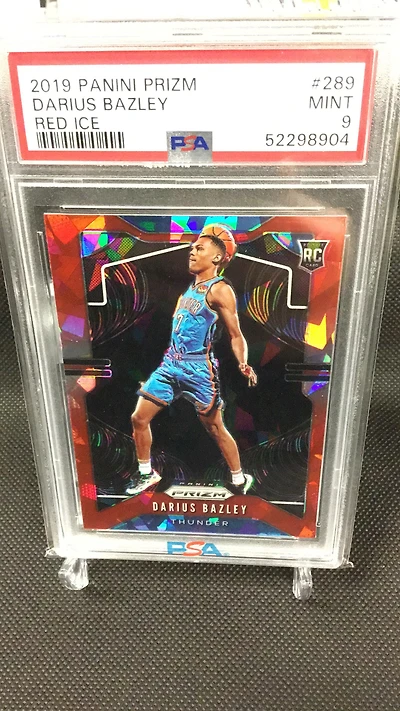 2019 Panini Prizm 289 Darius Bazley Red Ice PSA 9