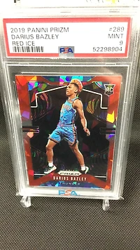 2019 Panini Prizm 289 Darius Bazley Ice PSA 9